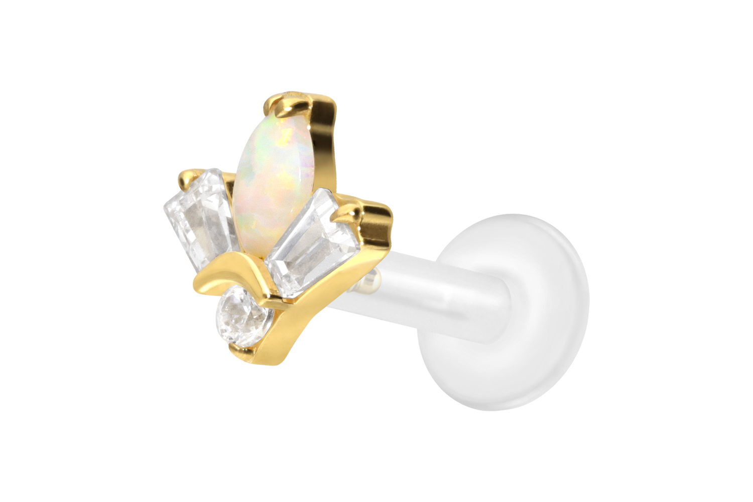 Piercingline DE PTFE Labret mit Innengewinde + Titan-Aufsatz LOTUSBLÜTE 53f95c6611bcc296d84ec6c5a98eecfa